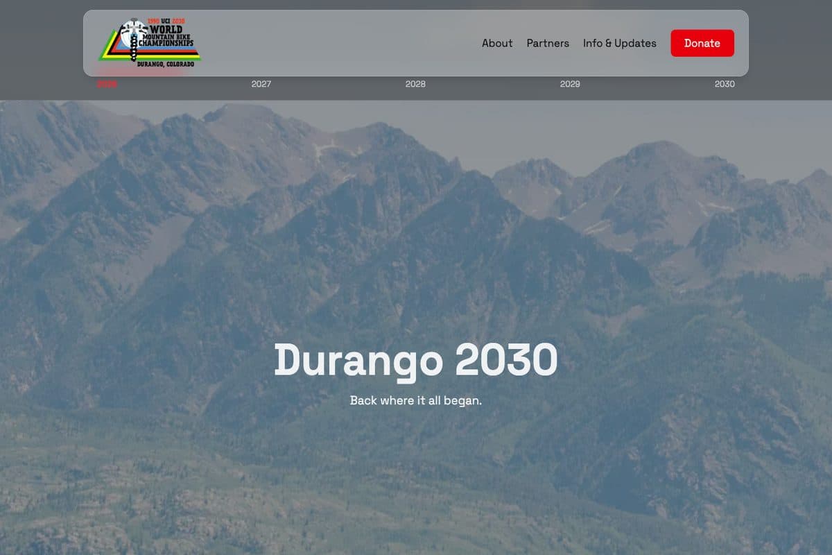 Screenshot of the Durango 2030 website